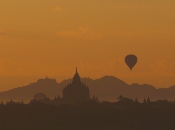 Hot Air Balloons over Bagan, Burma